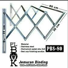 Jemuran baju dari bahan aluminium dan stainless steel berkualitas terbaik, kuat, kokoh, anti karat. Jemuran Dinding Stainless 80 Cm Shopee Indonesia