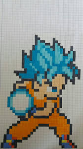 Check out inspiring examples of pixel artwork on deviantart, and get inspired. Pixel Art Son Goku Blue Kamehameha Coloriage Pixel Art Coloriage Pixel Jeux Pixel Art