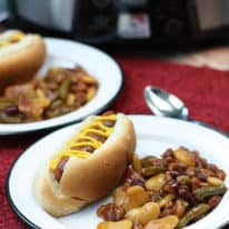 Hot dogs, shredded cheddar cheese, oil, hot dog buns, chili. Crockpot Baked Beans Video Mostly Homemade Mom