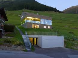 Haus Am Hang Mit Unterirdischer Tiefgarage Residential Building Design House Design Modern House Design