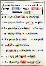 Adjectives worksheets adjectives or adverbs worksheets just hodgepodge and a little freebie worksheet nouns verbs nouns verbs and adjectives are the foundation to a students writing and grammar. English Safari Nouns Verbs Adjectives Worksheets For Facebook