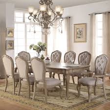 Acme Furniture Chelmsford Dining Table Taupe Dining Room Dining Room Sets Dining Table