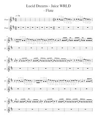 Lucid dreams (alternatively lucid dreams (forget me)) is a song by american rapper juice wrld. Lucid Dreams Juice Wrld Flute Sheet Music For Flute Solo Musescore Com