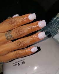 They are basically square nails with rounded edges. Cute Short Square White Nails Novocom Top