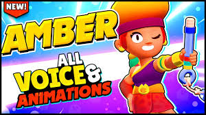 Amber is a legendary brawler unlocked in boxes. New Brawler Amber All 35 Voice Lines Animations With Captions Brawl Stars Halloween Update Youtube