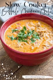 I've made this in the crock pot once before and my husband liked it a lot, which is saying something because of all the food in the world he likes. Slow Cooker Buffalo Chicken Chili Slow Cooker Gourmet
