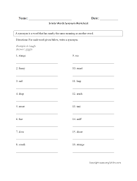 Antonyms are words that mean the opposite of other words. Vocabulary Worksheets Synonym And Antonym Worksheets