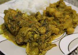 The secret to the rice is leaving it to steam with the lid on after you take it off the heat. Curry Chicken With Channa And Aloo Curried Chickpeas Potatoes