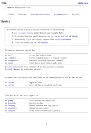 Https Www Stata Com Manuals13 Miintro Pdf