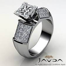 Exquisite Princess Diamond Heavy Engagement Ring Egl G Si1 14k White Heavy Engagement Rings Diamond Solitaire Engagement Ring Princess Diamond Engagement Rings