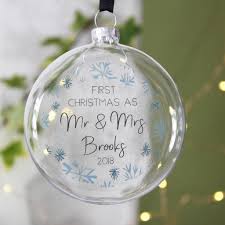 Personalised first christmas tree decoration mr & mrs tree bauble 1st 2020 gift. Our First Christmas As Mr And Mrs Mr And Mr Mrs And Mrs Bauble Christbaumschmuck Mobel Wohnen Ortognaticaroma It