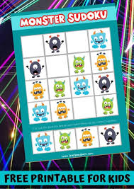 In sudoku daily, you use a 9x9 grid. Printable Sudoku Puzzles Monsters The Inspiration Edit