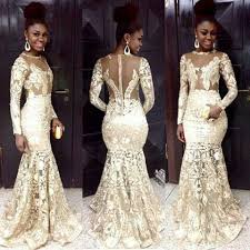 Gold Lace Latest African Fashion African Prints African Fashion Styles African Cl Evening Dress Fashion Prom Dresses Long With Sleeves Lace Evening Dresses