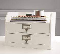 Standing desk converters, also known as desktop risers or toppers, are adjustable units that you place on top of your existing desk. Bedford Two Drawer Desk Organizer Pottery Barn