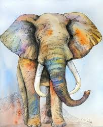 Imágenes animadas para dibujar y colorear. 1001 Ideas De Dibujos Con Acuarelas Inspiradoras En Fotos Pinturas De Elefantes Elefantes Pintados Acuarela Facil
