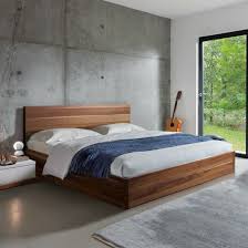 Lit 2 places en chêne ou noyer. Lit 2 Places Contemporain En Bois Brin D Ouest