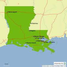 An 365 tagen im jahr, rund um die uhr. Stepmap Louisiana Landkarte Fur Usa
