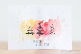Weihnachtspost 2019 Diy Weihnachtskarte Aquarell Modern Einfach Tannen Diy Christmas Card In 2020 Diy Weihnachtskarten Aquarell Weihnachten Weihnachtskarten