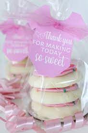 You choose the color and text on the label to send off guests with a gift from your shower to their shower. Baby Shower Favor Ideas Best Baby Shower Favors Baby Shower Thank You Gifts Sprinkle Baby Shower