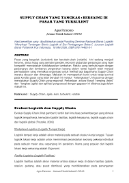 Tahukan kamu pengertian lean manufacturing? Pdf Supply Chain Yang Tangkas Bersaing Di Pasar Yang Turbulent
