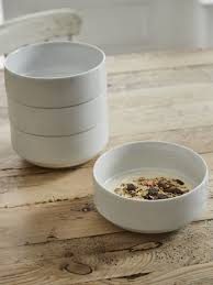 We Ve Given Our Classic White Ceramics A Bit Of Design Love To Make Your Everyday Feel More Luxe Stacking Bowls Raised Edge Dinner Plates It S All In The D
