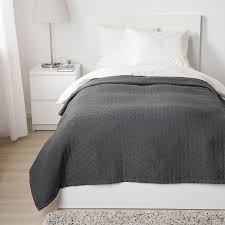 Beddingleer grey single size extreme soft jacquard 100% cotton patchwork quilted bedspread handmade bedding quilt/sham throw set, 3pcs (grey): Kolax Tagesdecke Grau 150x250 Cm Ikea Deutschland