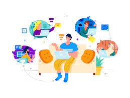 Graphic designing is a creative job which need artistic bent of mind, out of box thinking and unstructured setup for free flow of ideas. Work From Home Illustration Working From Home Illustration Illustration Design