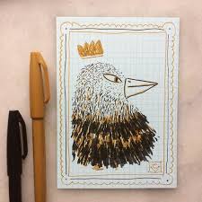 Ici Les Corneilles Ont Un Air Majestueux Germany Corneille Berlin Bird Queen King Animals Postcards Virginiecontier Illistration Cute Drawin
