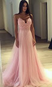 Prom Dress With Thin Straps Back To Prom Promdress Dress Eveningdress Evening Fashio Prom Dresses Long Pink Light Pink Prom Dress Prom Dresses For Teens