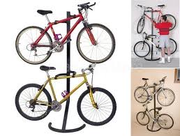 Bike Stand Rack Storage Floor 2 Bicycle Sports Outdoor Garage Holder Organizer Indoor Bike Rack Standing Bike Rack Bike Storage Rack