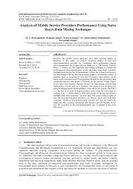 Looking for telco package in malaysia? Pdf Analysis Of Mobile Service Providers Performance Using Naive Bayes Data Mining Technique International Journal Of Electrical And Computer Engineering Ijece Academia Edu