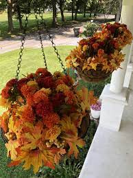 diy fall hanging baskets from home depot flowers michaels decorations porch thanksgiving decor dillen