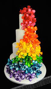 It S Gorgeous Rainbow Wedding Cake Crazy Cakes Fancy Cakes