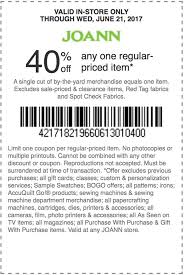 40 Percent Off Any One Regular Priced Item Weekly Coupon From Joann S Http Www Jdoqocy Com Click 8073674 1193722 Store Coupons Printable Coupons Craft Stores