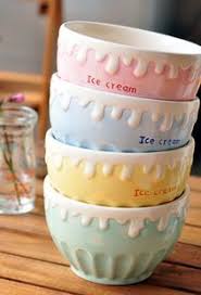 Japanese Ceramic Things Taobao Cream Bowls Boxes Cute Bowl Ruby Rice Meng Pink Cake Ice Ice Cream Bowls Ceramic Pastel Home Decor Pastel Kitchen