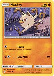 A monkey is a primate, either an old world monkey or a new world monkey. Mankey Pokedex