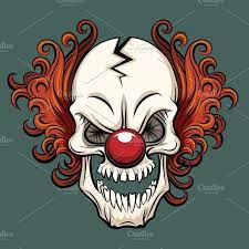 Vector Evil Clown Evil Clowns Scary Clown Drawing Clown Illustration