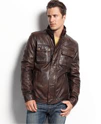 Guess Coat Medium Weight Leather Jacket Mens Coats Jackets Macy S 369 Stylish Leather Jacket Leather Jacket Men Leather Jacket