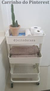 Carrinho De Metal Na Decoracao Do Banheiro Banheiro Arquitetura Lavabo Bathroo Decoracao Do Banheiro Decoracao De Banheiro Simples Carrinho Para Banheiro