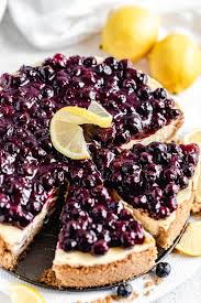 Lemon Blueberry Cheesecake Recipe In 2020 Fun Cheesecake Recipes Blueberry Cheesecake Chilled Desserts
