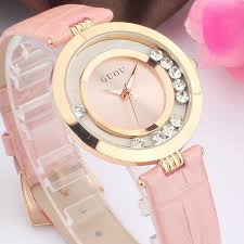 Ucuz Moda Guou Marka Bayanlar Ultrathin Saatler Luks Su Gecirmez Hakiki Deri Rhinestone Kadin Hediye Kuvars Lady Kol Satin Kalite Kad Bayan Saatleri Moda Luks