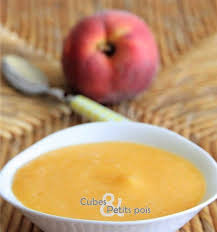 Compote De Peche Pour Bebe 4 Mois 5 Mois 6 Mois Au Debut De La Diversification Alimentaire Recette Compote De Peche Recettes De Cuisine Repas Bebe