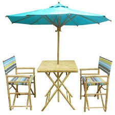 Great For Sinta Bamboo 3 Piece Bistro Set With Umbrella By Bay Isle Home Patio Garden Furniture 219 9 In 2020 Outdoor Dining Set 3 Piece Bistro Set Patio Dining Set