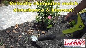 How To Remove Leaves From Mulch Easily Leafwhip Is Better Than A Blower Rake Or Vacuum Mulch Small Backyard Landscaping Raking Leaves