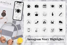 Instagram story highlights cover editor, ig story highlight icon & logo maker. Marble Instagram Icons By North Sea Studio Thehungryjpeg Com