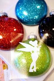 And at the end of it you'll have some super cute ornaments to hang on the tree! Disney Glitter Christmas Ornaments Happiness Is Homemade