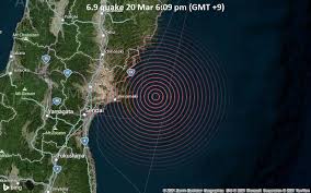 Strong earthquake shakes japan's northeast. Schweres Erdbeben Der Starke 7 0 16 Km Nordostlich Von Ishinomaki Prafektur Miyagi Japan Am Samstag 20 Mar 2021 Um 18 09 Lokalzeit 232 Erfahrungsberichte Von Nutzern Volcanodiscovery