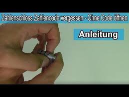 Zahlenschloss Code Vergessen Schloss Kofferschloss Knacken Notoffnung Anleitung Tutorial Anleitungen Knacken Schloss
