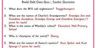Show how much of a matilda fan you are by completing this fiendishly difficult quiz. Roald Dahl Class Quiz Classroom Secrets