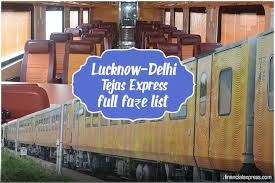 tejas express lucknow to delhi fare price ticket cost